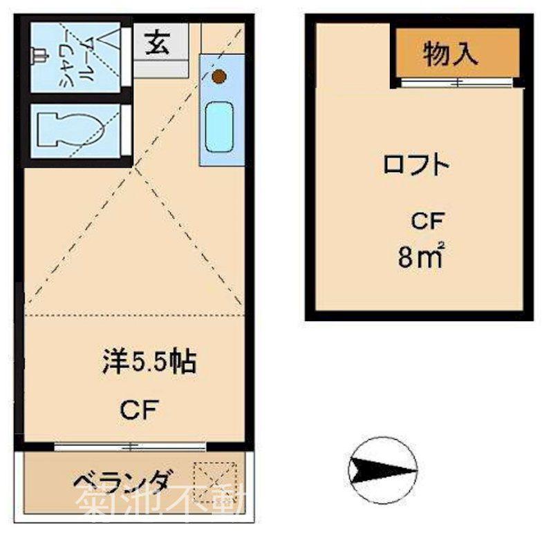 ソレイユひばりヶ丘Ⅰ(ワンルーム/1階)の間取り写真