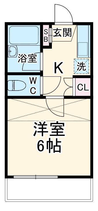 OHSONE APARTMENT(1K/2階)の間取り写真