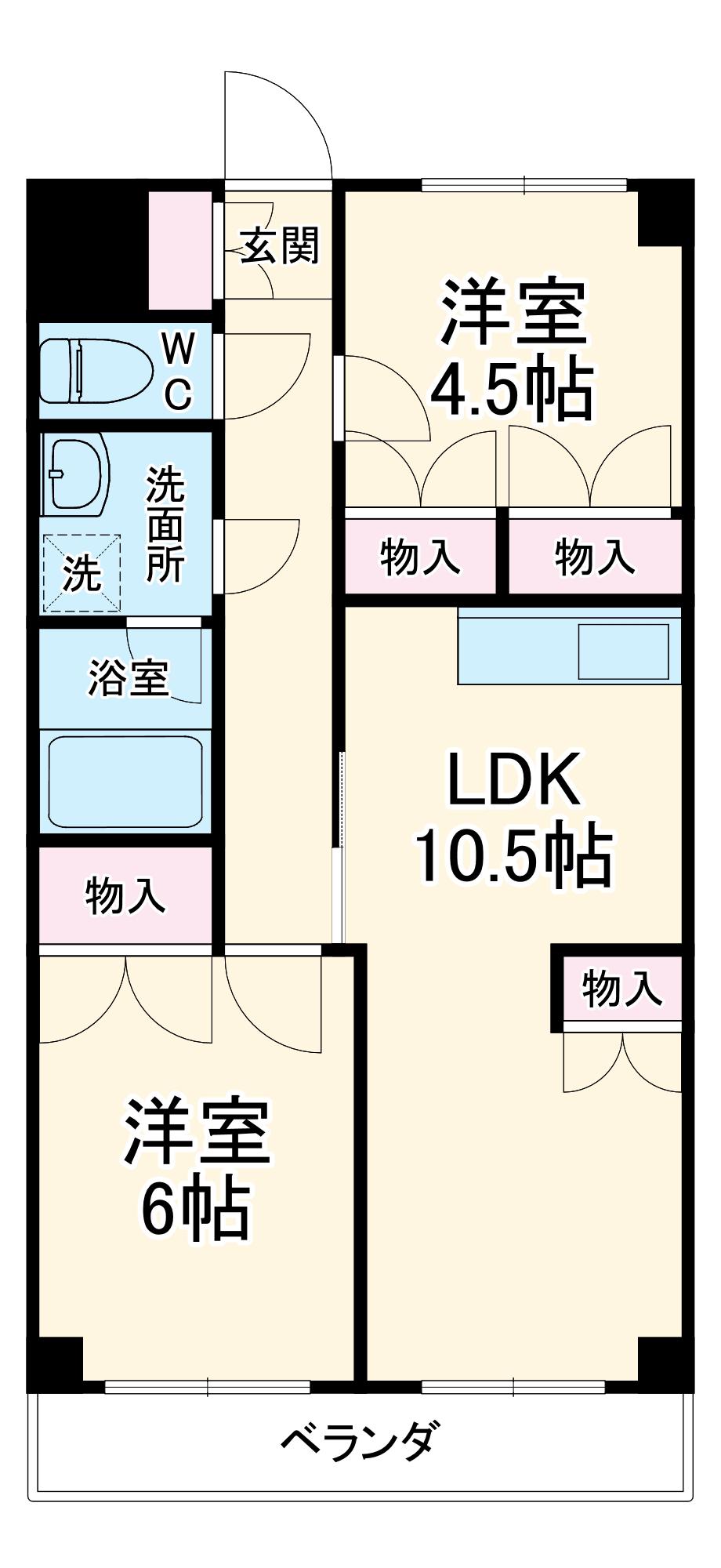 マテュリテ(2LDK/2階)の間取り写真