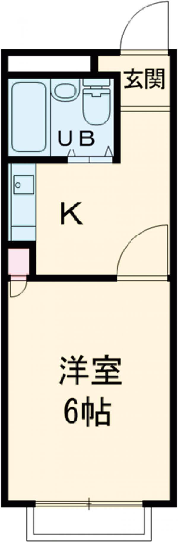 アリス伊勢崎第3(ワンルーム/1階)の間取り写真