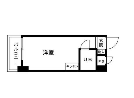 TOP・鶴見(ワンルーム/6階)の間取り写真