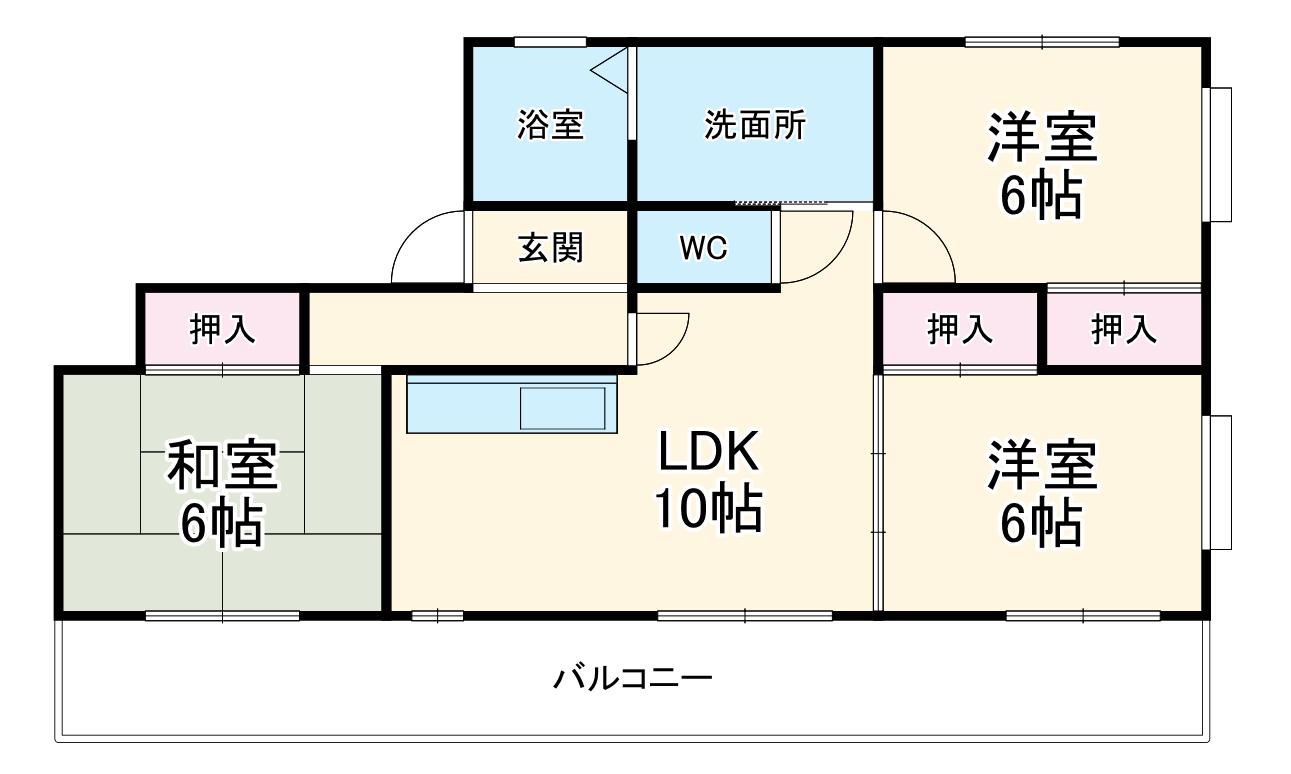 グランシャリオ89(3LDK/1階)の間取り写真