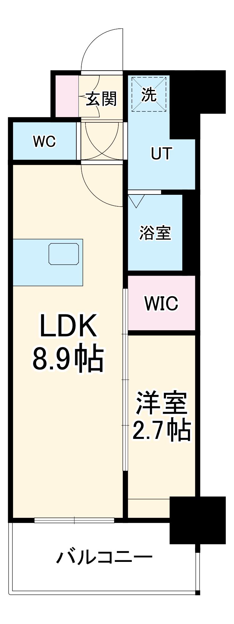 メイクスアート名駅南Ⅳ(1LDK/12階)の間取り写真