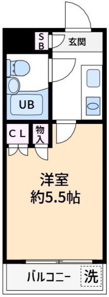 ヴィーダ高井戸(1K/3階)の間取り写真