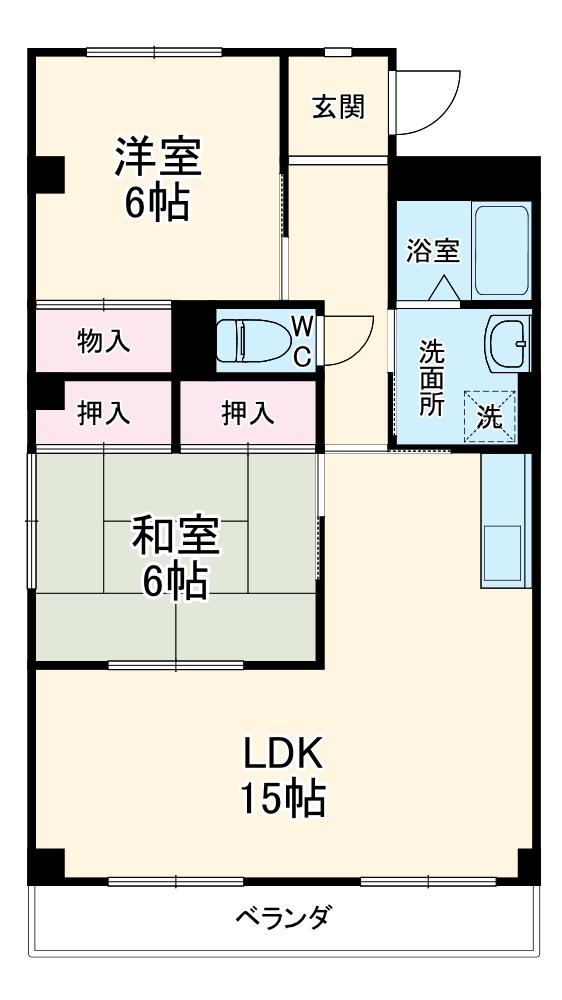メゾン晃梅(2LDK/2階)の間取り写真