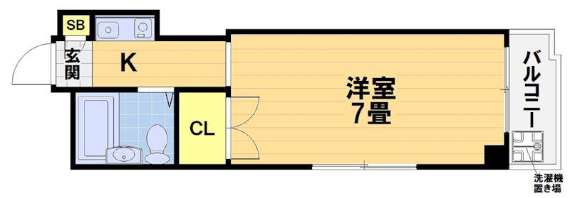 グレイス寺田(1K/3階)の間取り写真