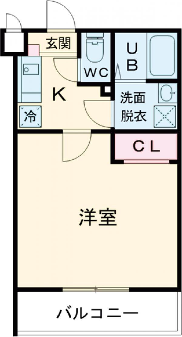 MAXIV八王子サウス(1K/5階)の間取り写真