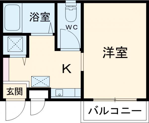 アイリス荻窪(1K/1階)の間取り写真
