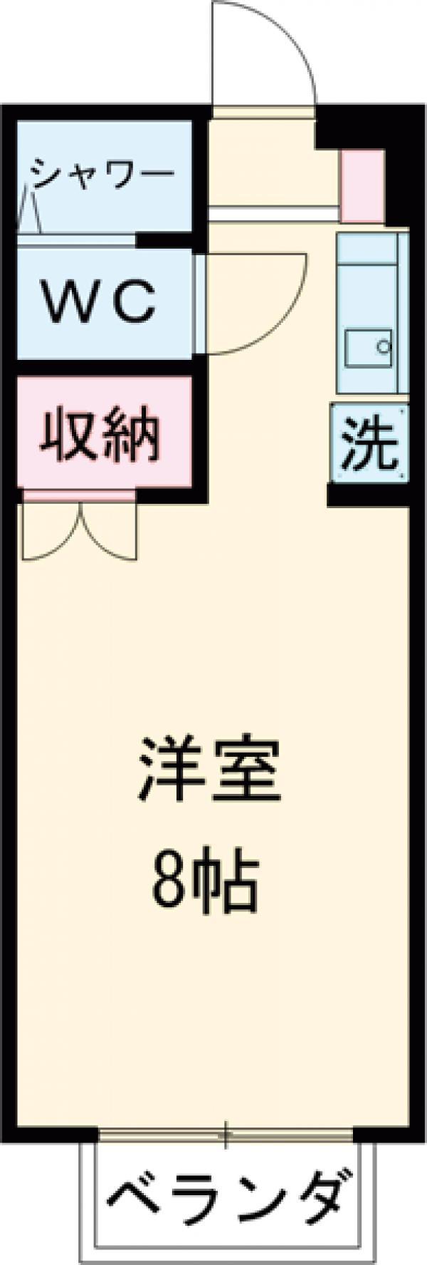 アーバンオアシスK&Y(1K/2階)の間取り写真