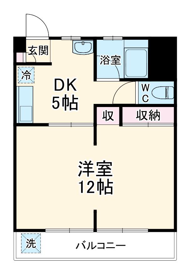 斉藤マンション(1DK/1階)の間取り写真