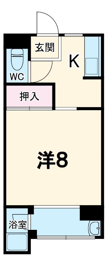 シャンボール浜名湖(ワンルーム/2階)の間取り写真