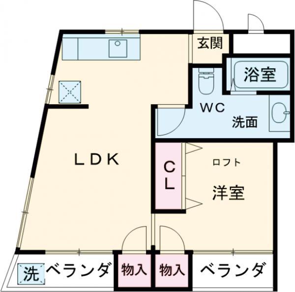 パルスコートⅡ(1LDK/3階)の間取り写真