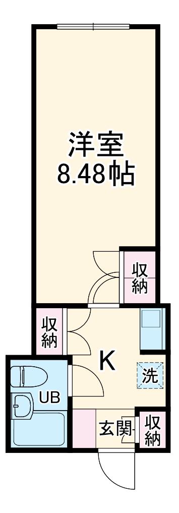 CENT武蔵小杉(1K/1階)の間取り写真