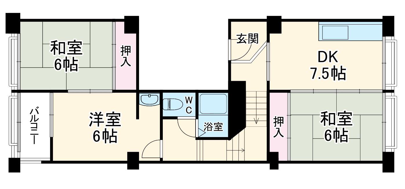中津リバーサイドコーポC棟