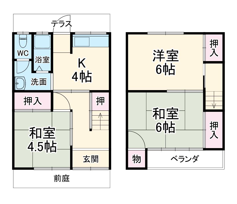 北条貸家4号東(3DK)の間取り写真