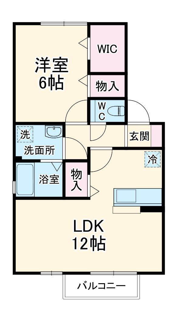 エスポワール・M(1LDK/2階)の間取り写真