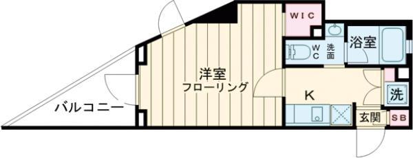 グランドコンシェルジュ氷川台(1K/4階)の間取り写真