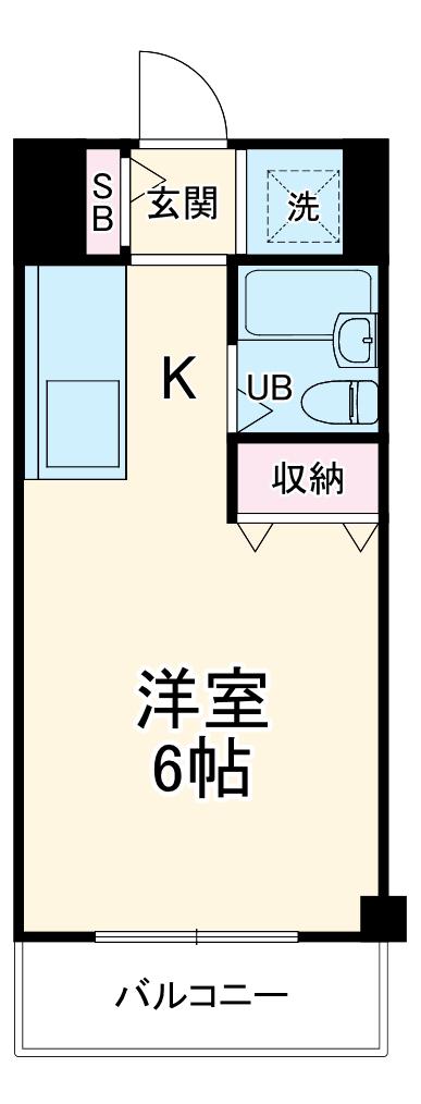 KSハウスⅡ(1K/2階)の間取り写真