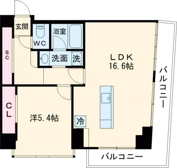 PATH駒込(1LDK/2階)の間取り写真