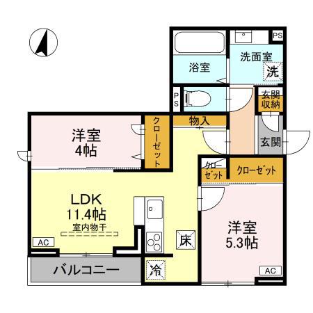 ARTEMIS(2LDK/3階)の間取り写真
