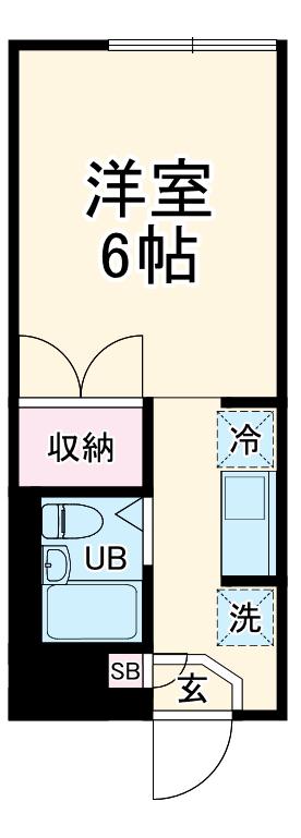 スターハイム(1K/1階)の間取り写真