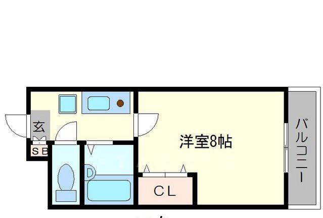アール四条大宮(1K/3階)の間取り写真
