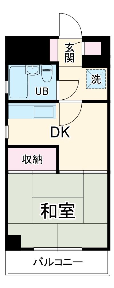 KYMAX日ノ出町ビル(1DK/8階)の間取り写真