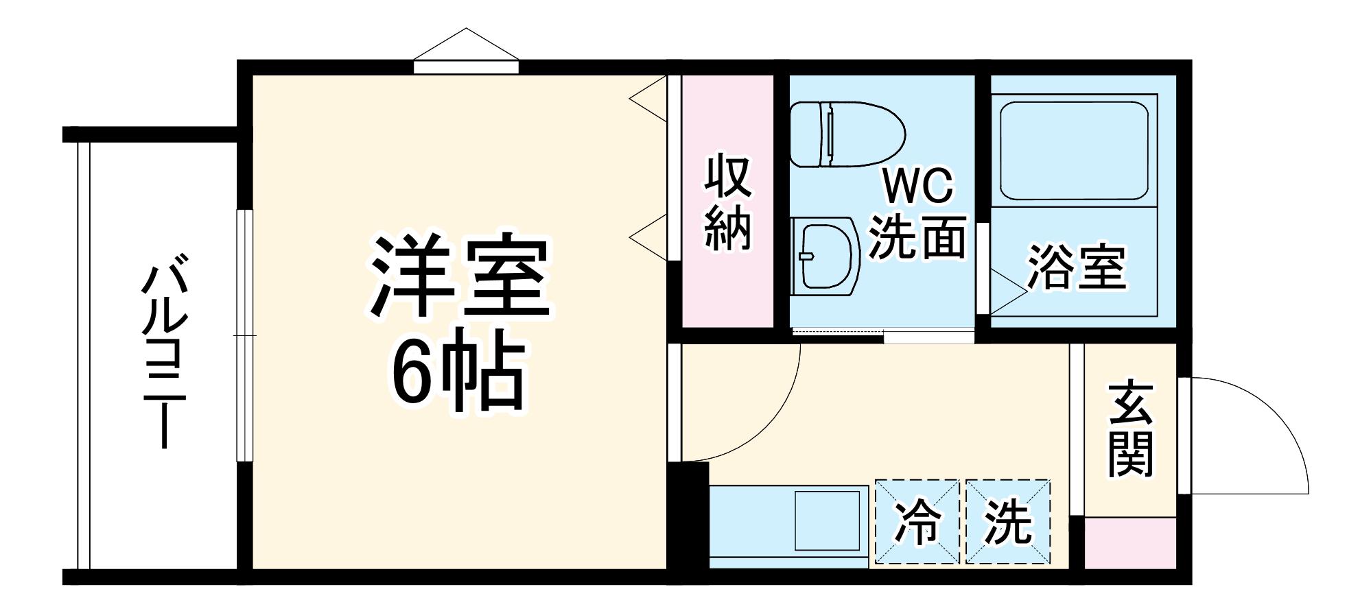 MELLAS志木(1K/3階)の間取り写真