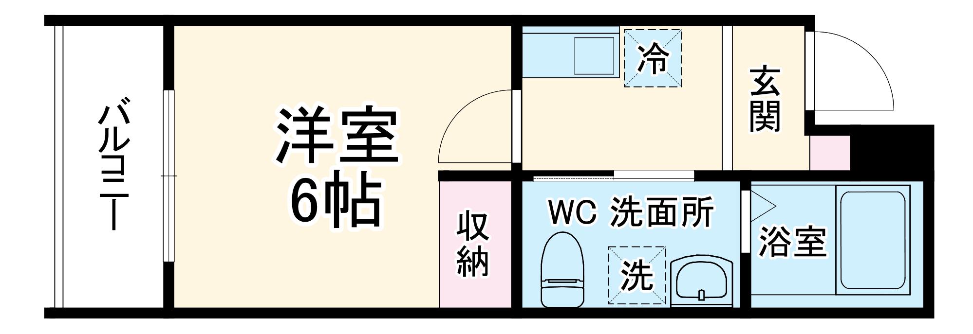 MELLAS志木(1K/3階)の間取り写真