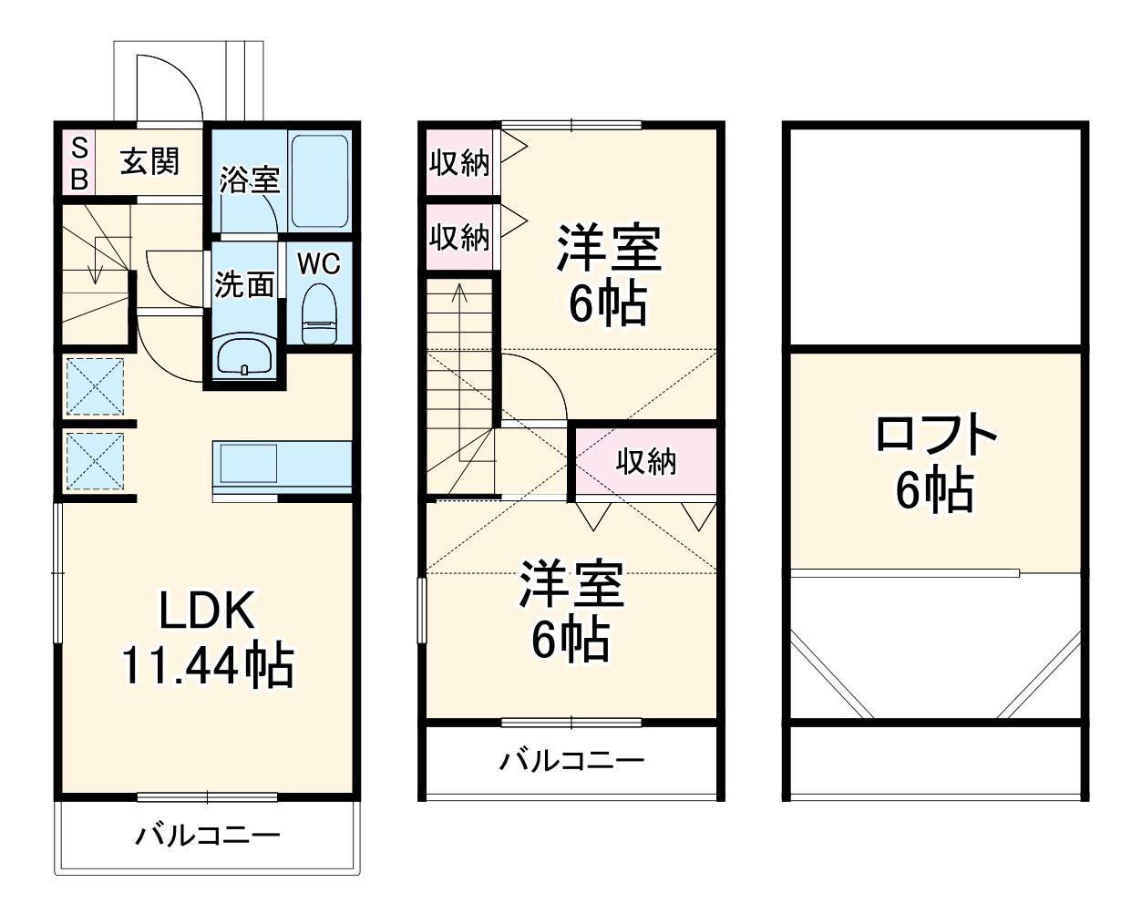 ＩＲＩＳ　Ａ(2LDK)の間取り写真
