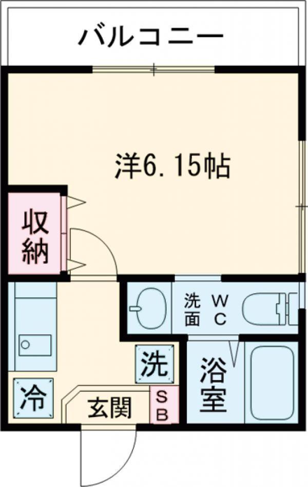 NSGATE舎人パークフロント1(1K/2階)の間取り写真