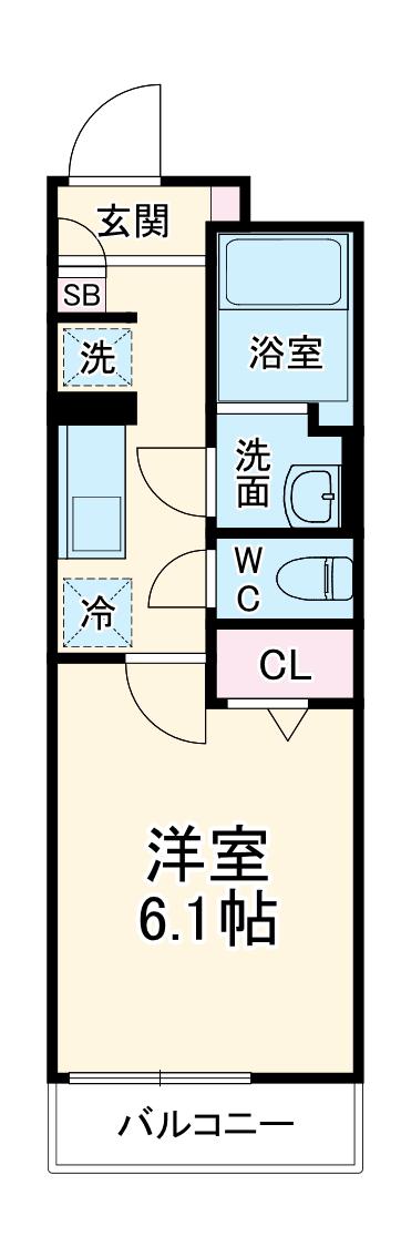 リブリ・川口飯塚(1K/3階)の間取り写真
