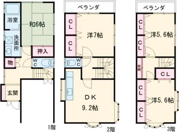 東京都新宿線 篠崎駅 徒歩16分 3階建 築29年