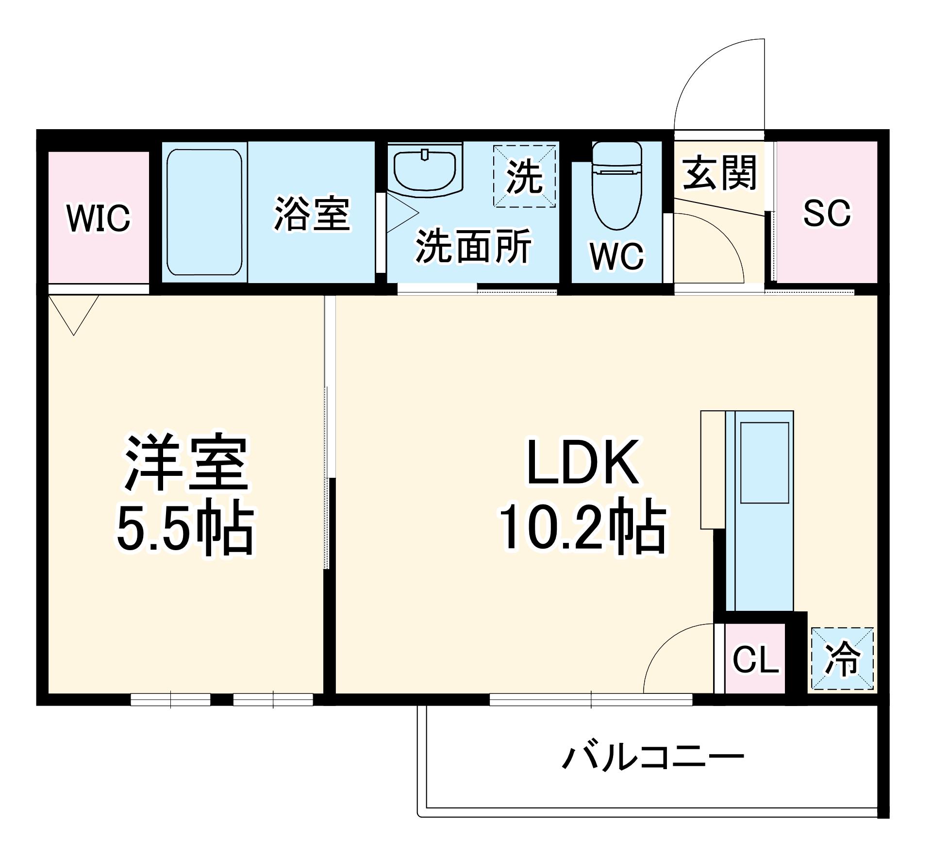 MAISON DE 雅(1LDK/3階)の間取り写真