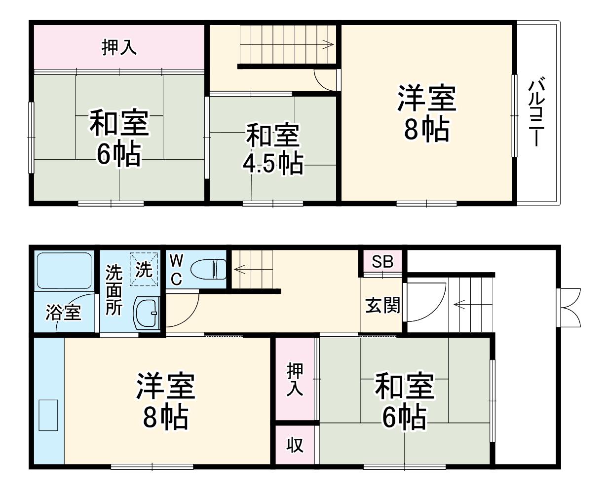 阪急電鉄宝塚線 曽根駅(大阪) 徒歩12分 2階建 築47年