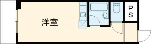 スカイプラザ笹塚(ワンルーム/4階)の間取り写真