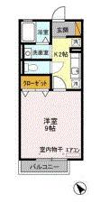 グランパパ2(1K/2階)の間取り写真