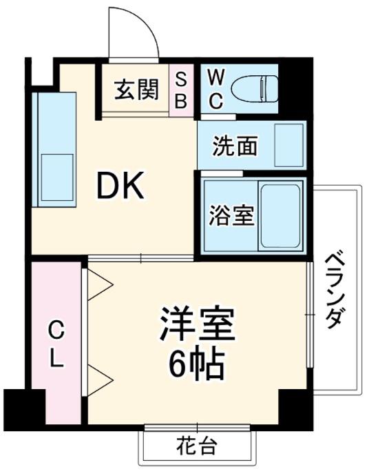 コア・タマプラザ(1DK/1階)の間取り写真