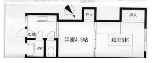 中島アパート(2K/2階)の間取り写真