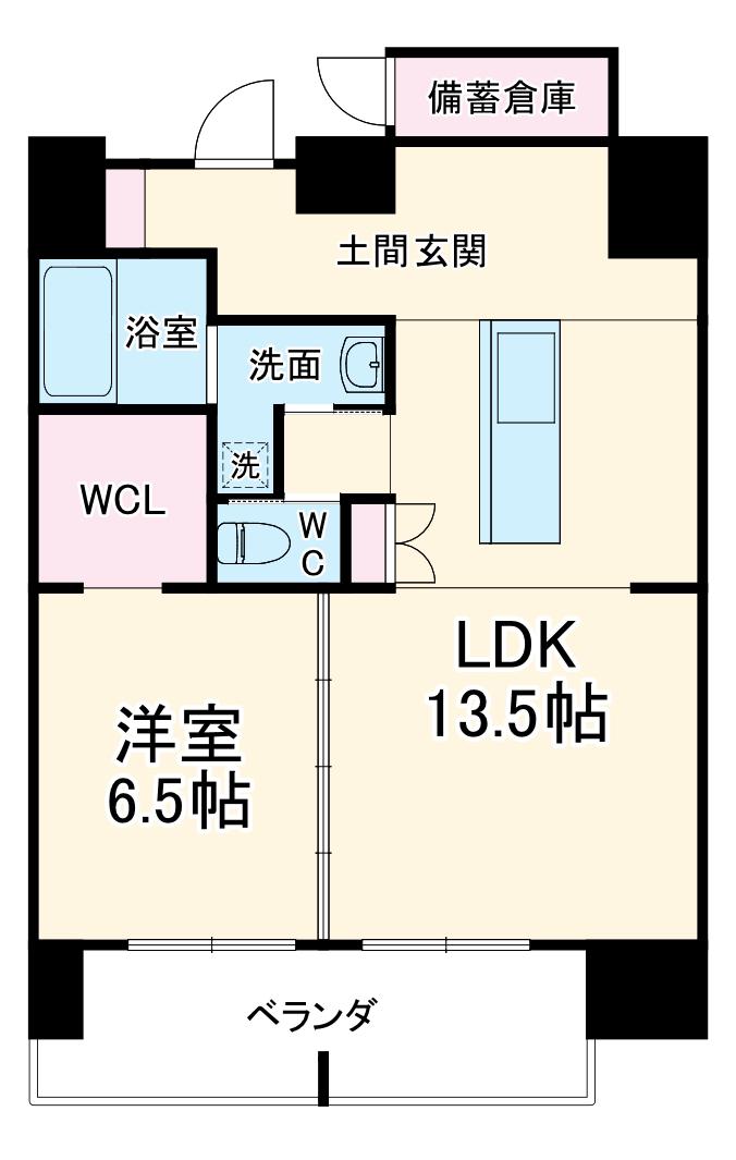 LAUSANNE(1LDK/10階)の間取り写真