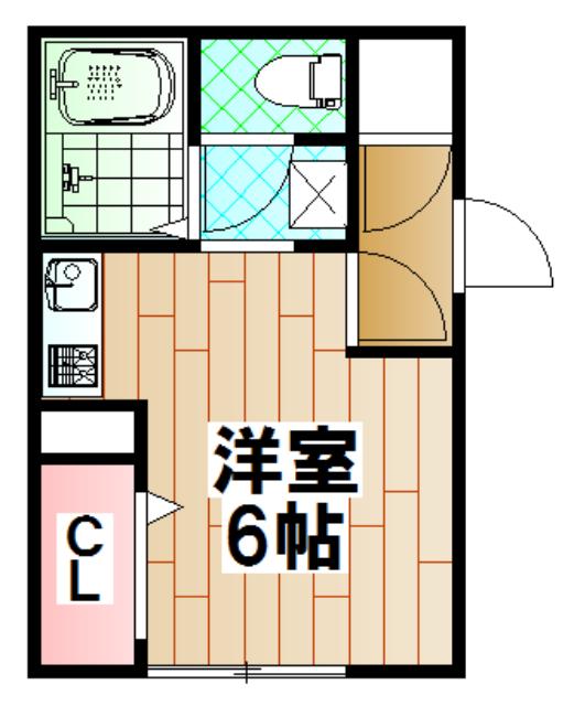 ライズコート(ワンルーム/3階)の間取り写真