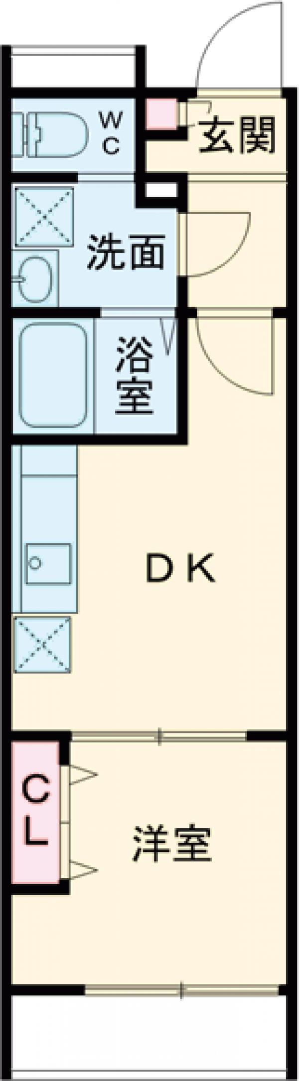 ARCA桂川(1DK/3階)の間取り写真