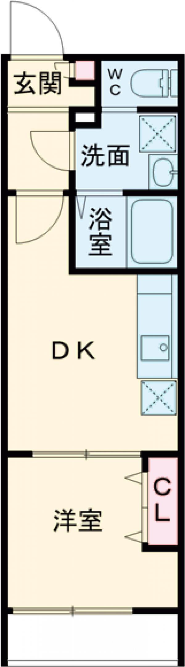 ARCA桂川(1DK/5階)の間取り写真
