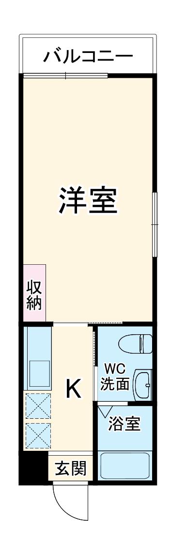 サンクトスコート五条室町(1K/4階)の間取り写真