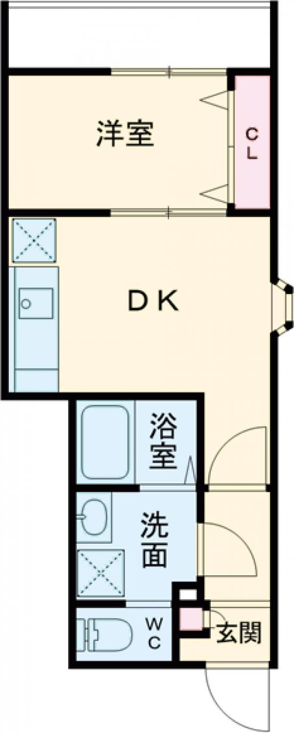 ARCA桂川(1DK/5階)の間取り写真