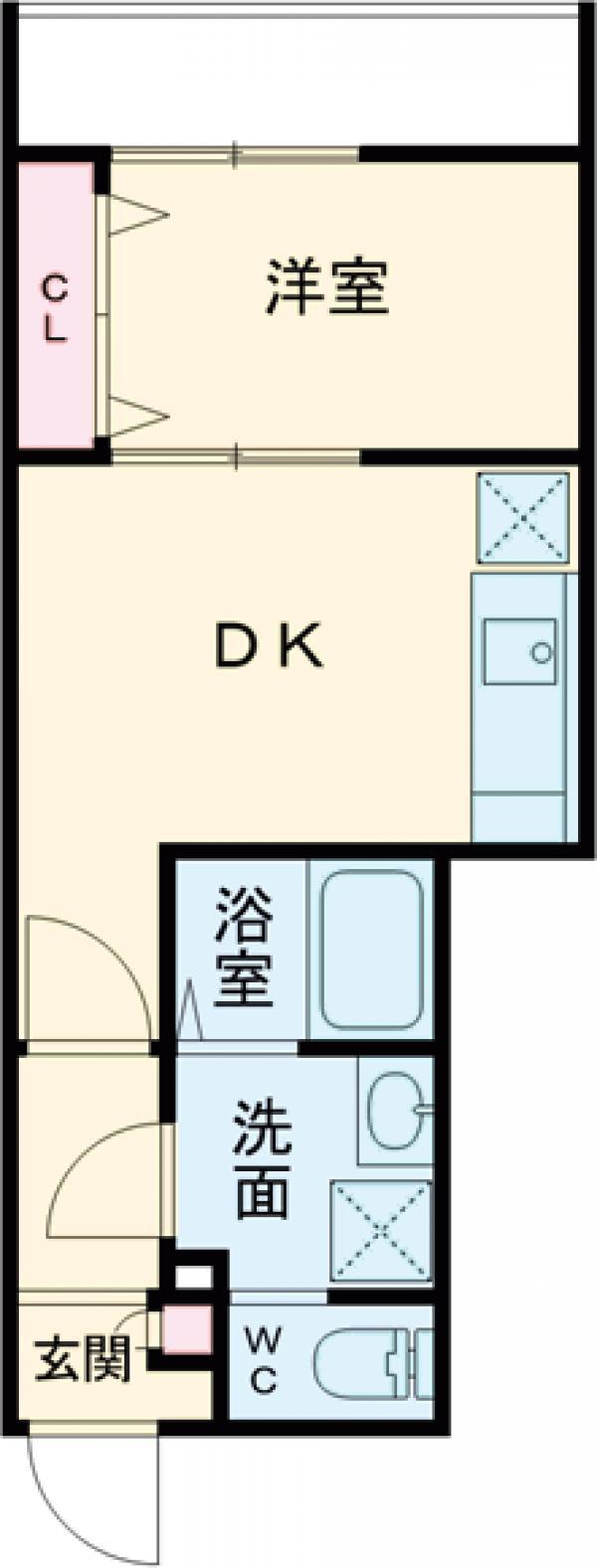 ARCA桂川(1DK/2階)の間取り写真