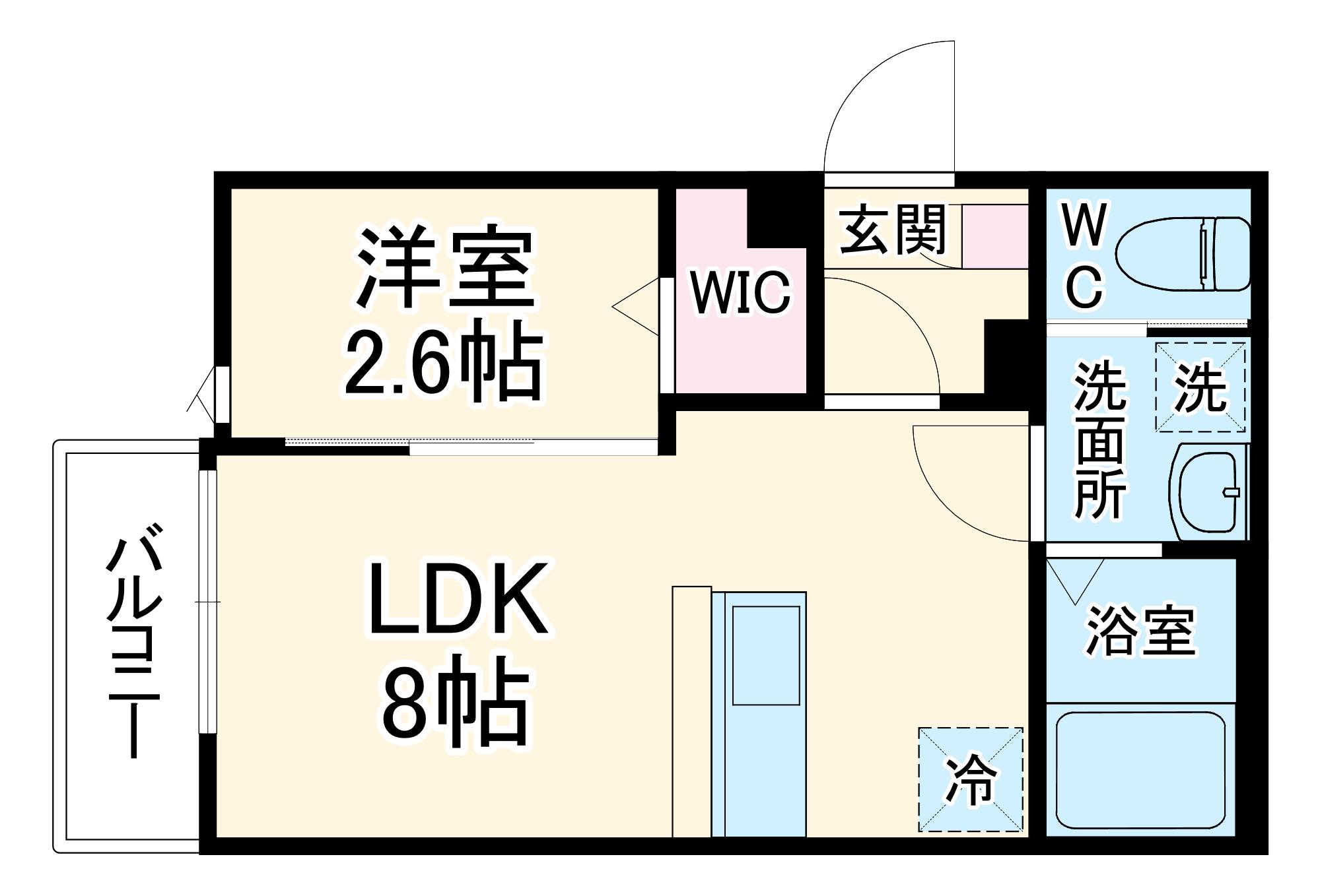 KEIAI RESIDENCE 日進(1LDK/3階)の間取り写真