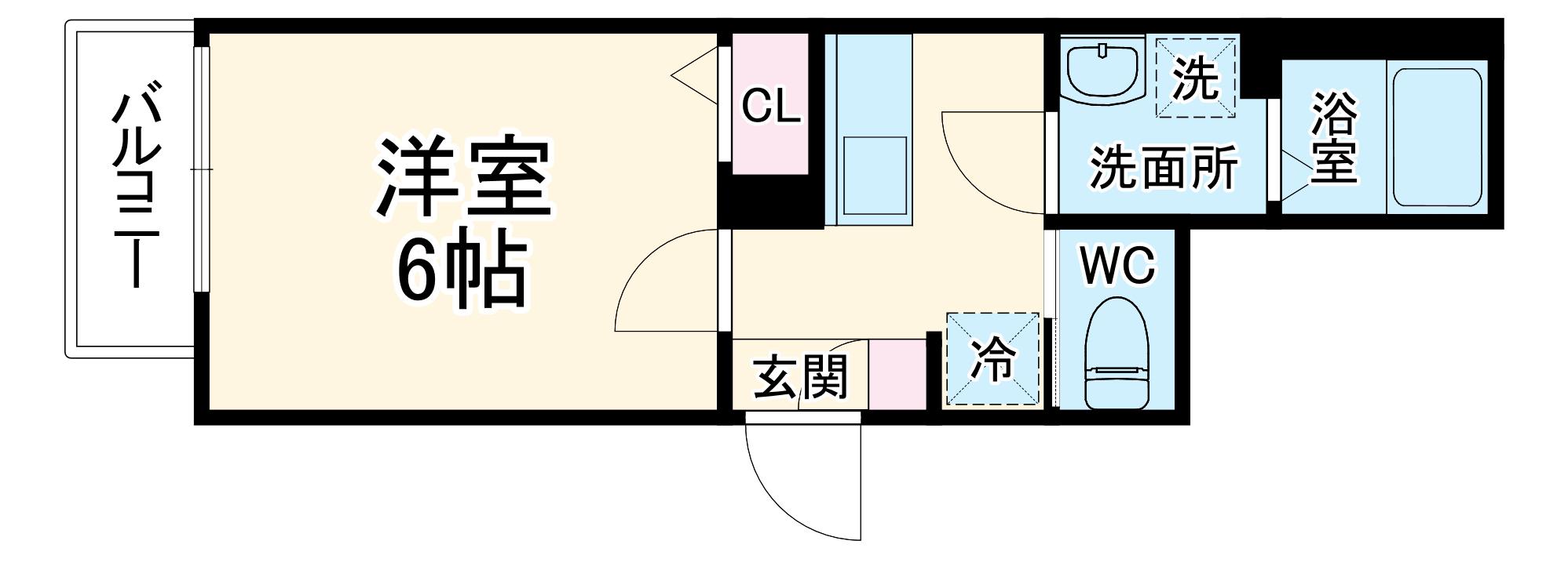 KEIAI RESIDENCE 日進(1K/1階)の間取り写真
