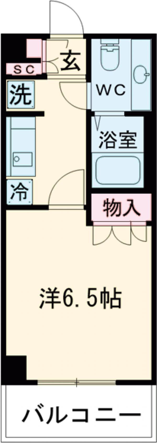 RODIA木場(1K/9階)の間取り写真