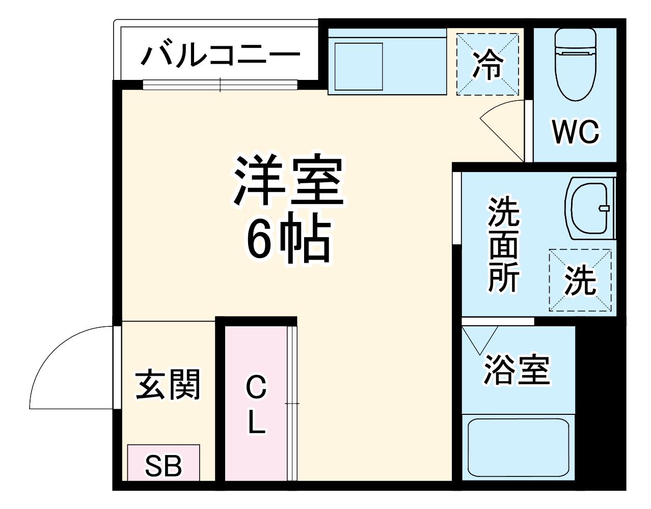 アドマステラス池田新町(ワンルーム/1階)の間取り写真